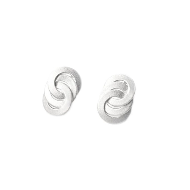 Sterling Silver Circle Infinity Earrings