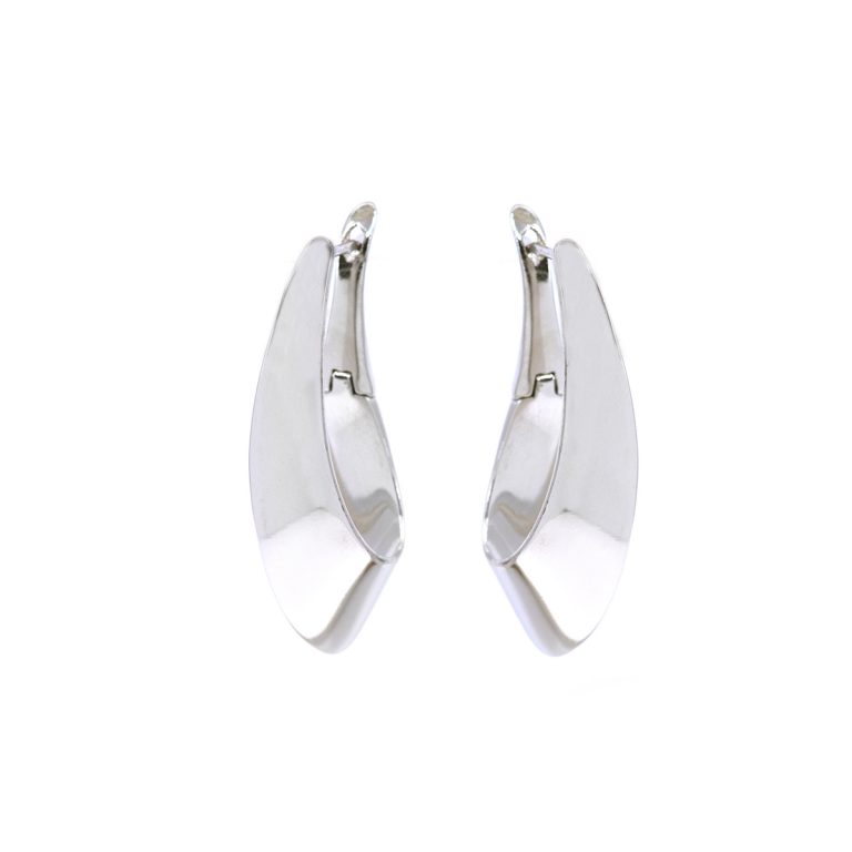 Sterling Silver Polished Curved "U" Earrings