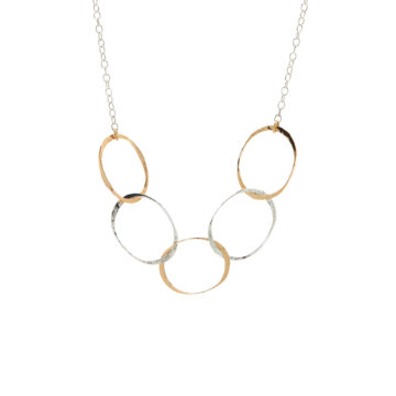 Sterling Silver 5-Oval Link Necklace
