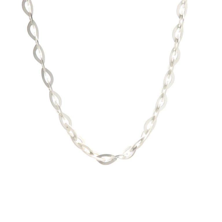 Sterling Silver 70's Wallpaper Link Necklace