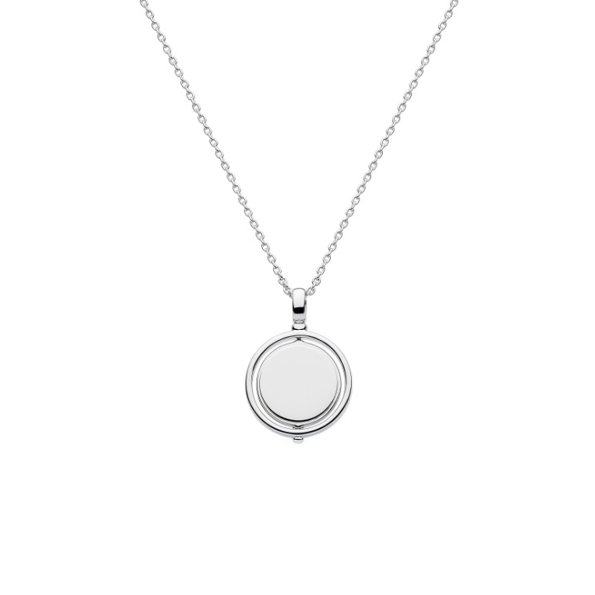 silver spinner necklace