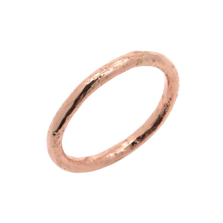 Rose Gold Filled Stackable Railroad Band
