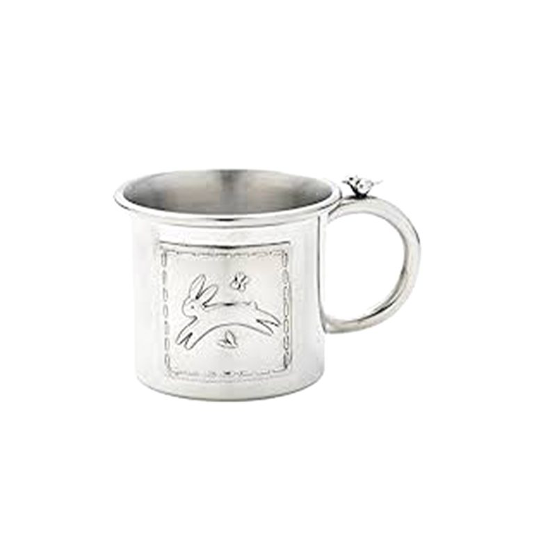 Quilted Rabbit Pewter Cup