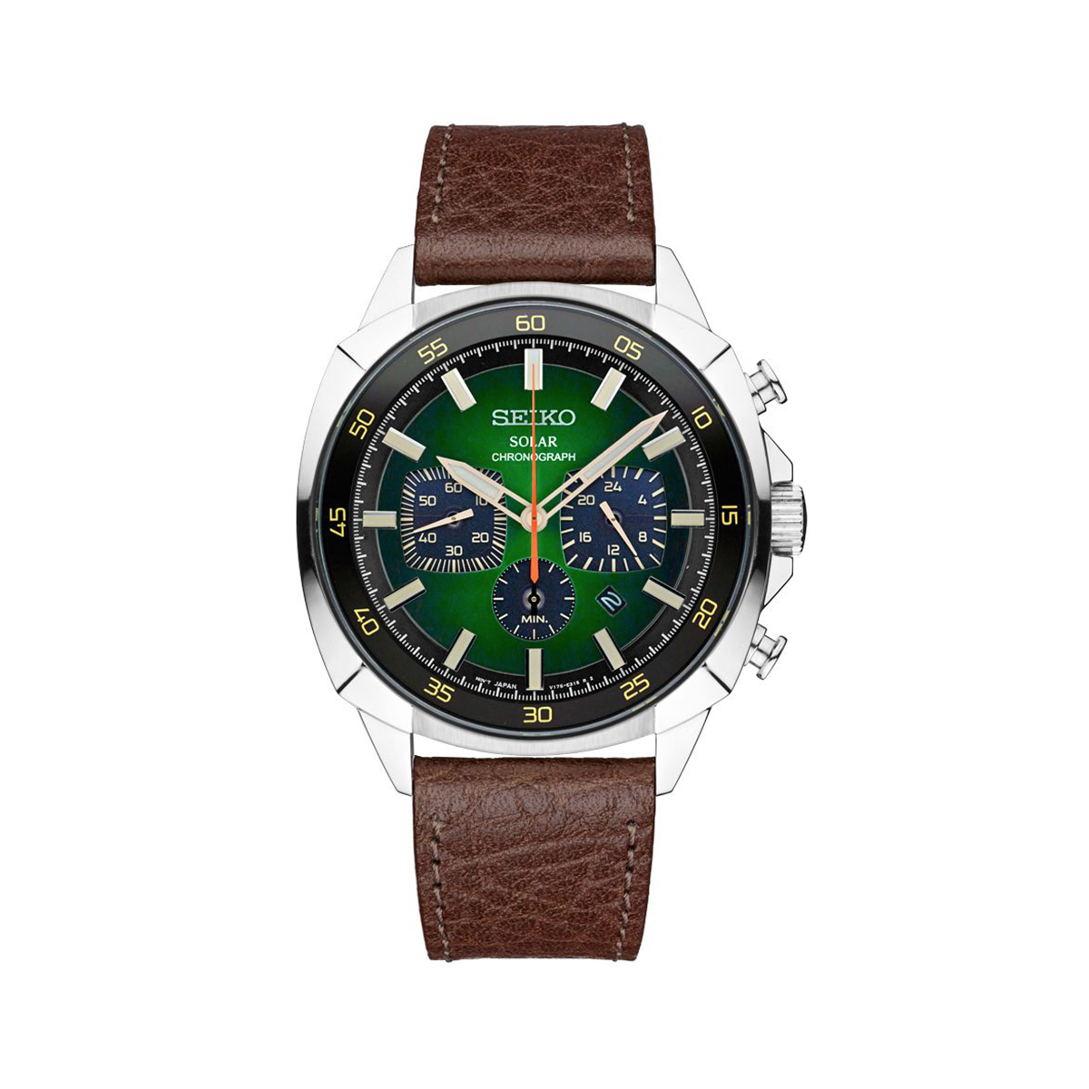 Seiko Recraft Solar 43mm Green Dial Watch - Josephs Jewelers