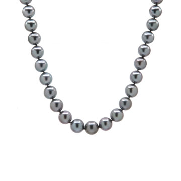 18K White Gold Gray Tahitian Pearl Necklace