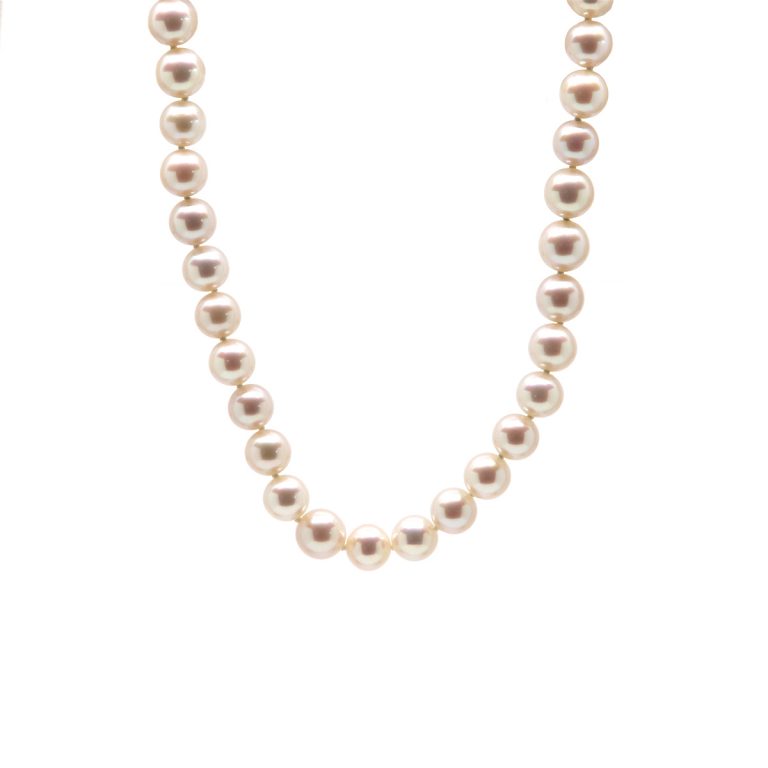 Sterling Silver White Pearl Necklace