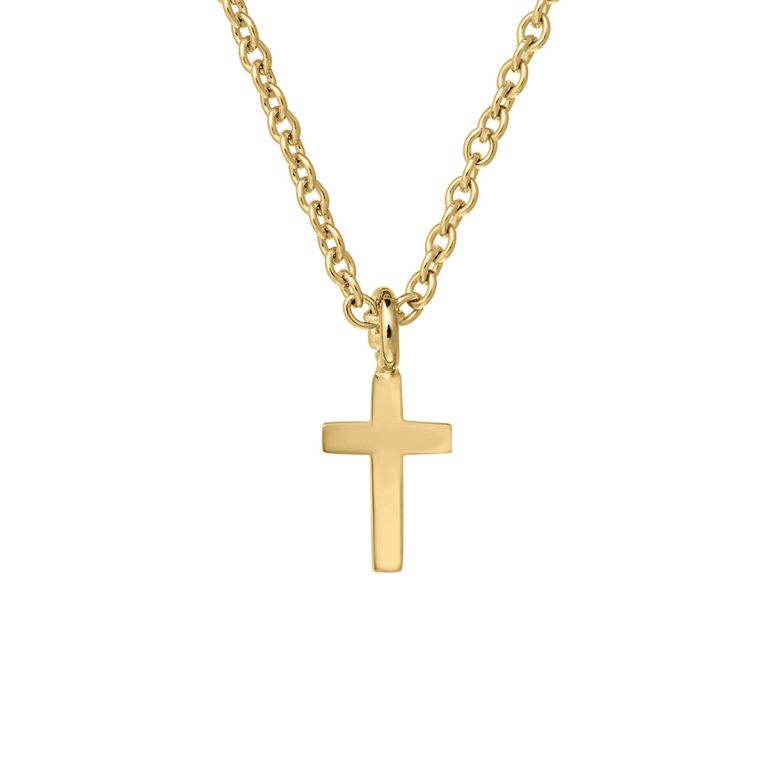 Gold Filled Plain Children's Cross Pendant and Chain