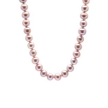 Sterling Silver Pink Pearl Necklace