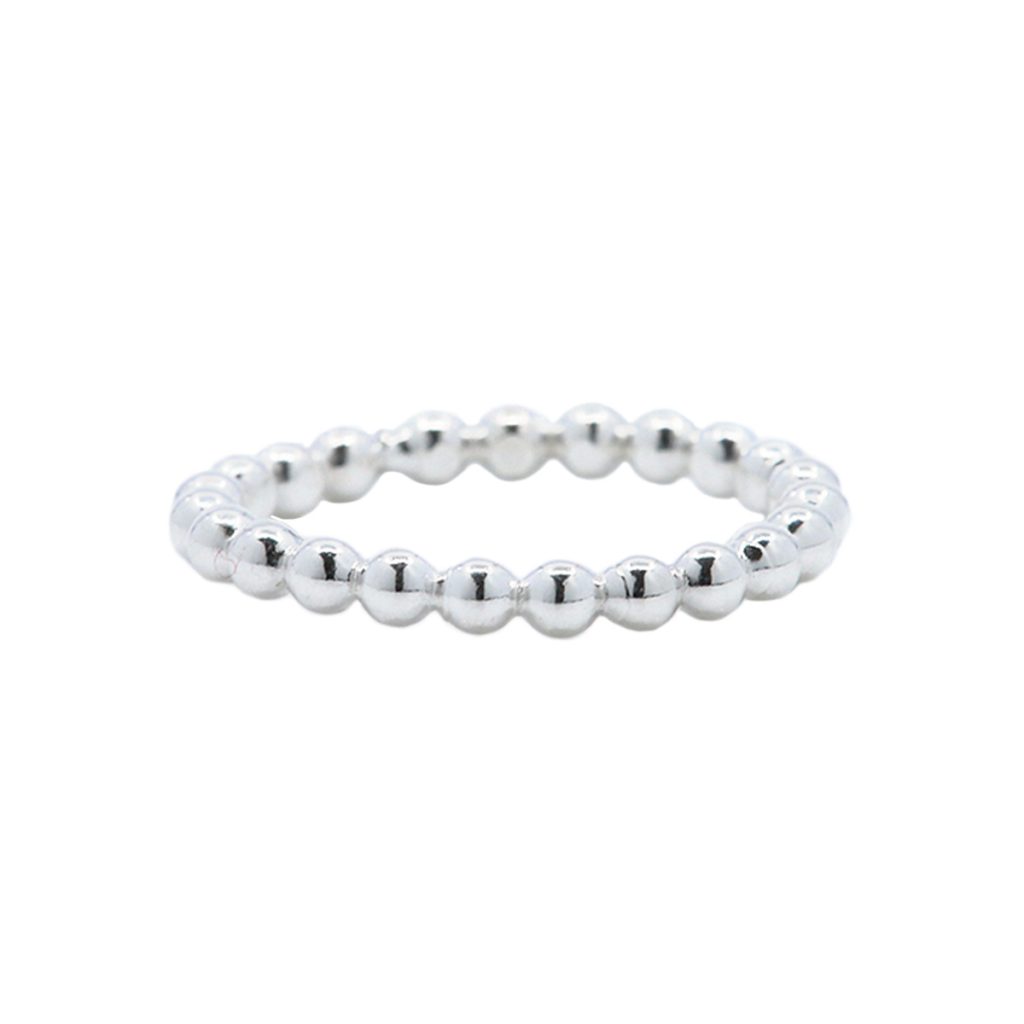 Sterling Silver Beaded Band