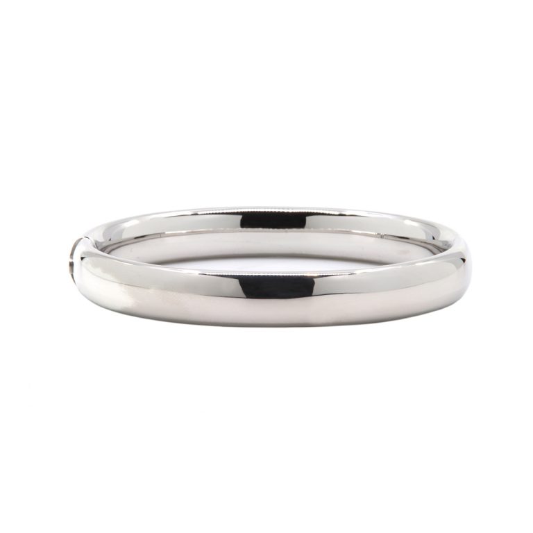 Sterling Silver Polished and Hinged Bangle