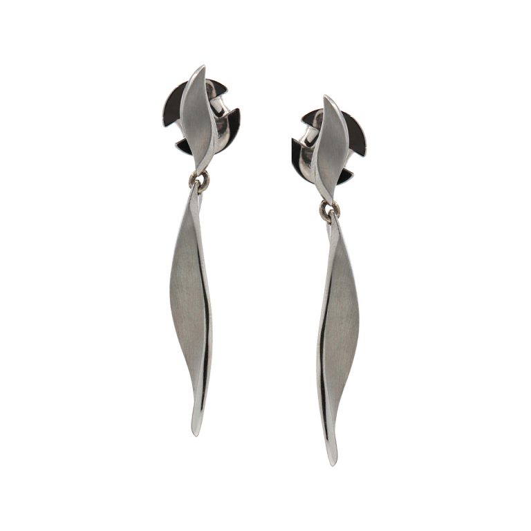 Sterling Silver Free Form Dangle Earrings
