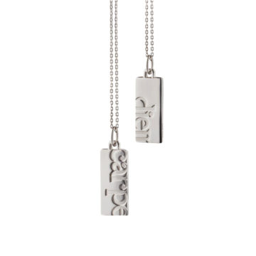 Sterling Silver Carpe Diem Tag Pendant with Chain