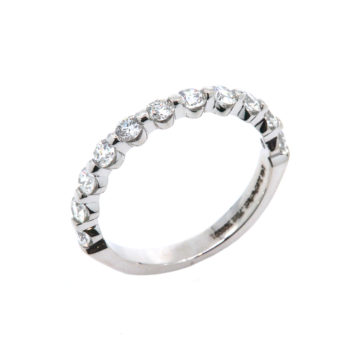 14K White Gold Diamond Wedding Band