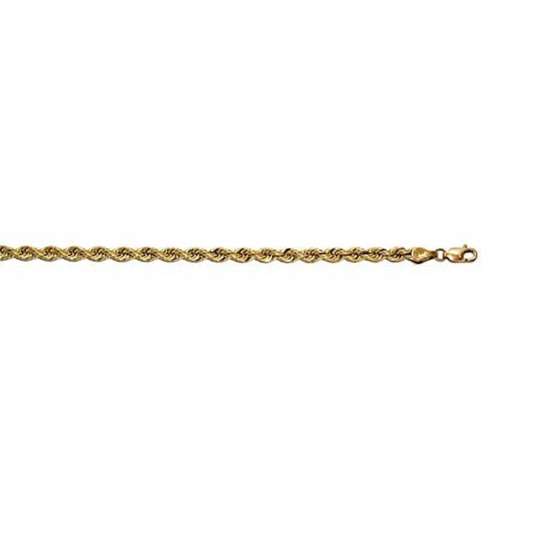 14K Yellow Gold 4mm Rope Bracelet