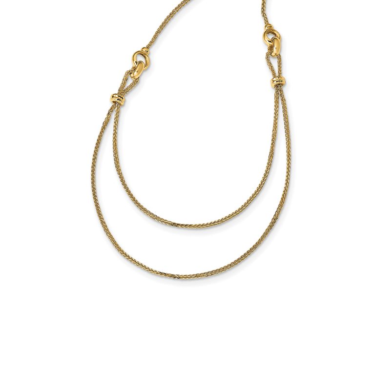 14K Yellow Gold Layered ‘Bead’ Necklace
