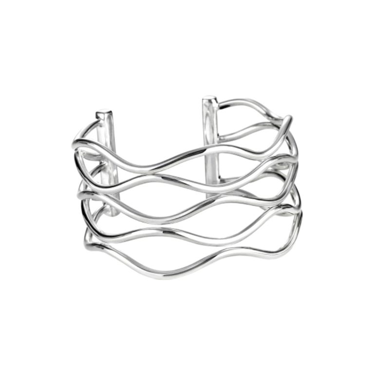Sterling Silver Wavy Wire Cuff