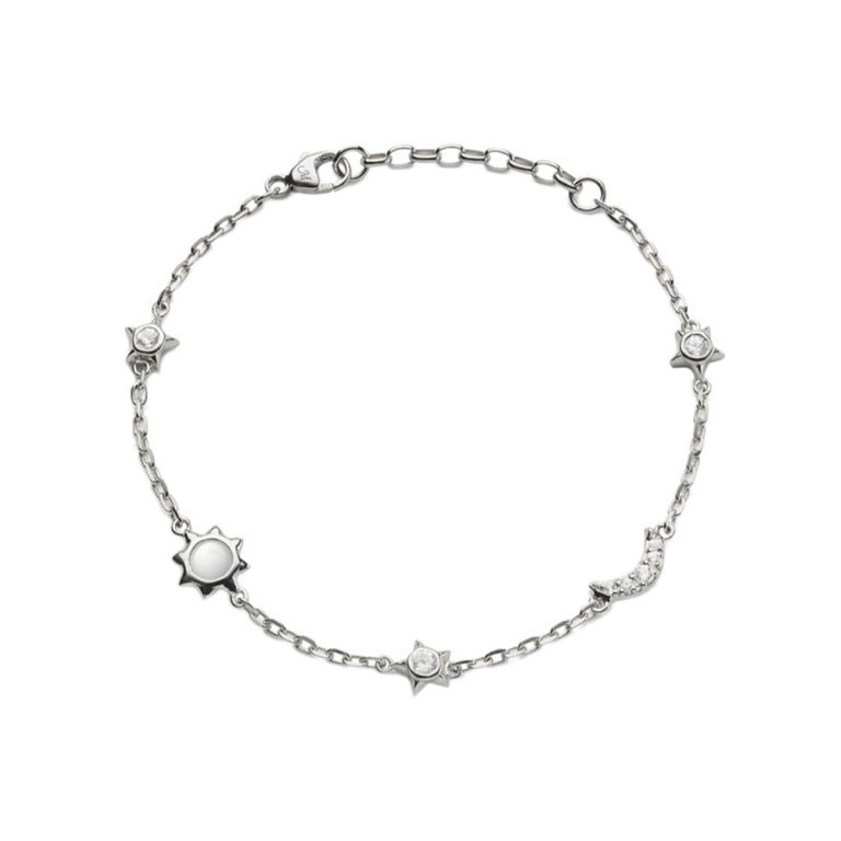 Sterling Silver Sun, Moon and Stars Bracelet