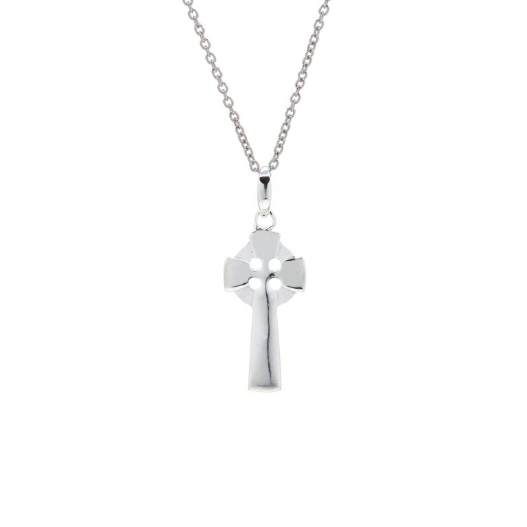 Sterling Silver Simple Celtic Cross Pendant and Chain