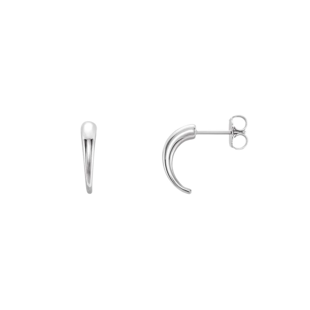 Sterling Silver “J Hoop” Earrings
