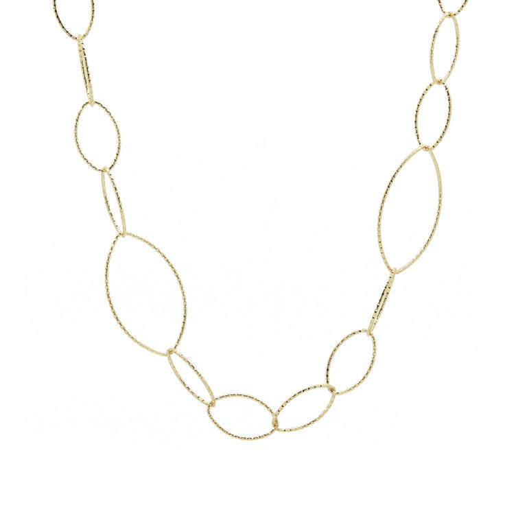 Sterling Silver and Yellow Gold Plated Arabesque Necklace