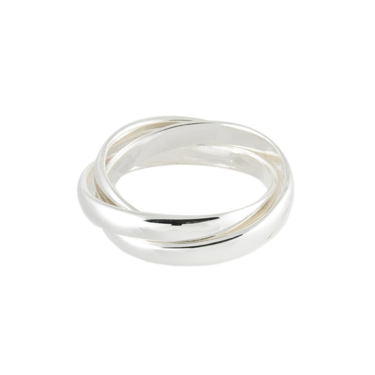 Sterling Silver 3 Band Rolling Ring