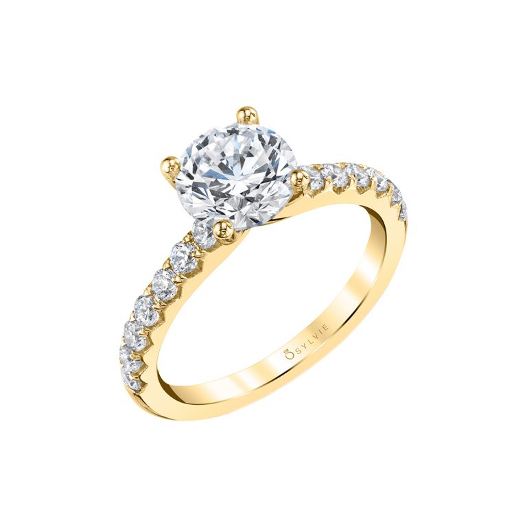 14K Yellow Gold Classic Engagement Ring Semi-Mounting - Josephs Jewelers