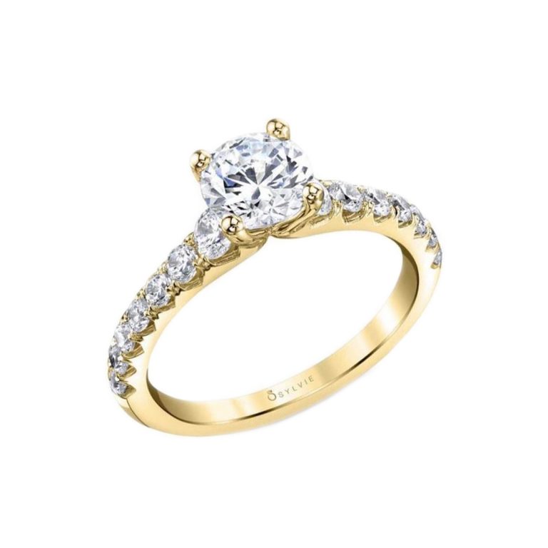14K Yellow Gold Veronique Classic Engagement Ring Semi-Mounting