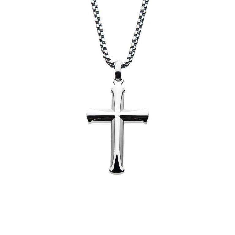 Stainless Steel Apostle Cross Pendant with Chain