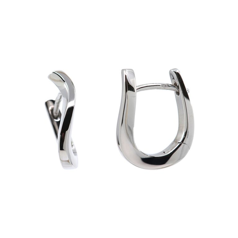 Sterling Silver Curved "U" Hoops