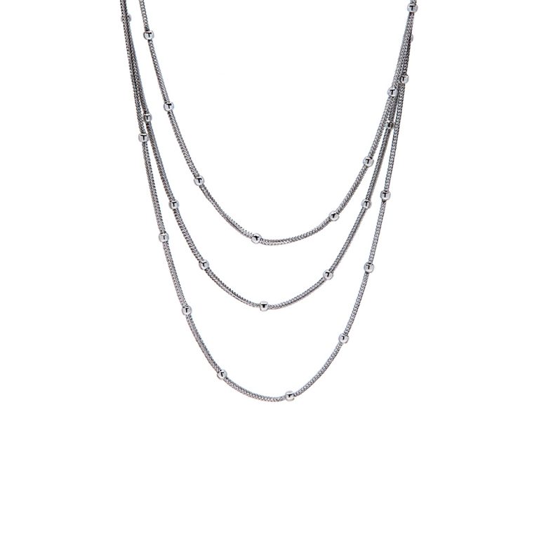Sterling Silver 3-Strand Necklace