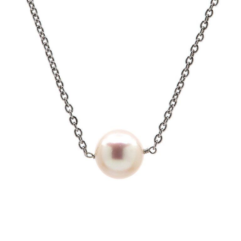 sterling silver freshwater pearl necklace