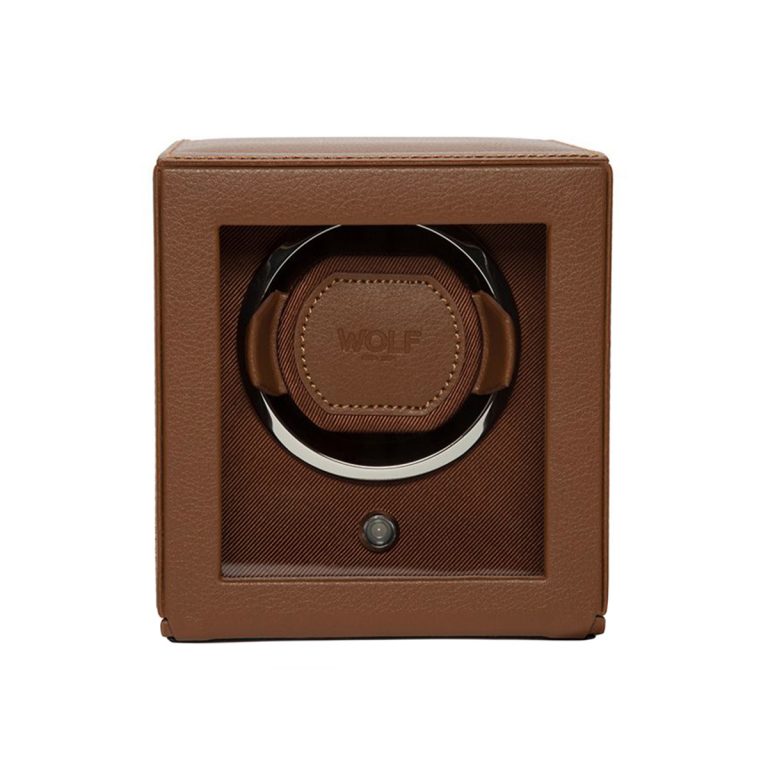 Wolf - Cognac Single Winder with Cover