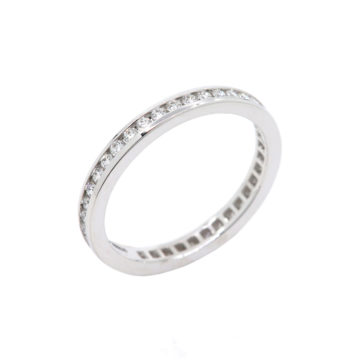 14K White Gold Eternity Band