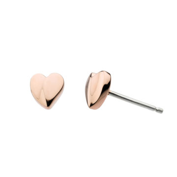 Rose Gold Plated Mini Sweet Heart Earrings