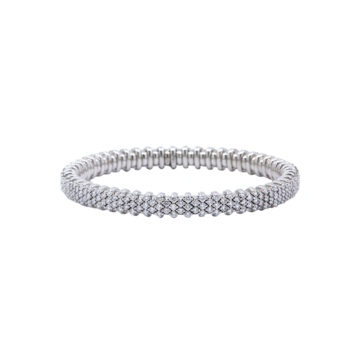 18K White Gold Flexible Diamond Bracelet