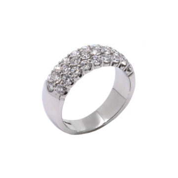 14K White Gold Diamond Wedding Band