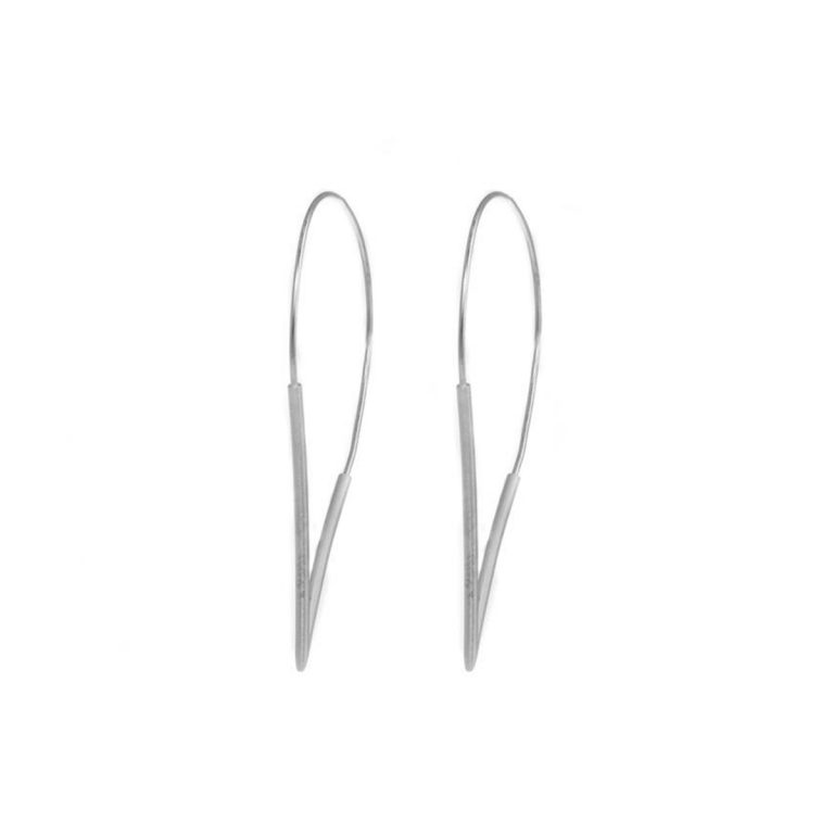 Sterling Silver Small Teardrop Hoop Earrings
