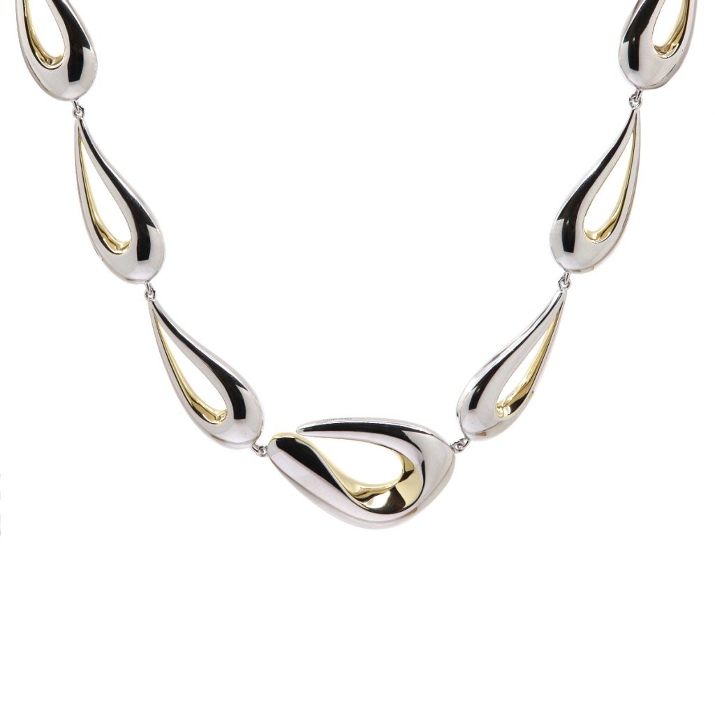Sterling Silver and Gold Plated Open Link Necklace