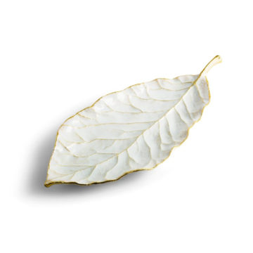 Winter Leaves Magnolia Dish
