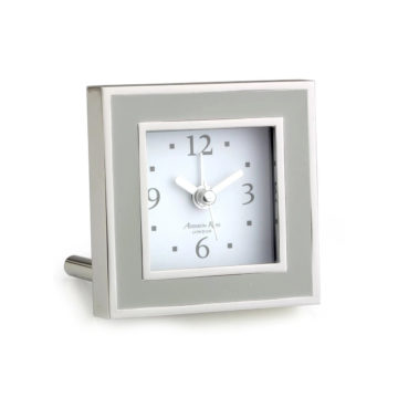 Chiffon and Silver Square Silent Alarm Clock