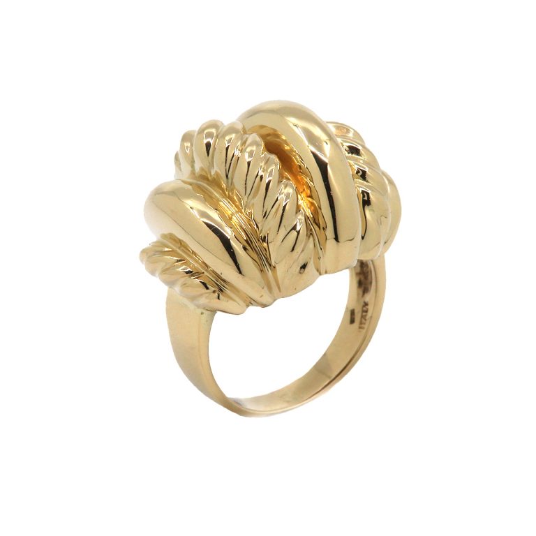 18K Yellow Gold Shrimp Ring