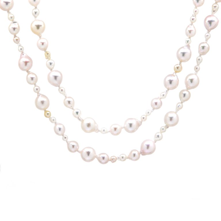 Sterling Silver Akoya Pearl Necklace