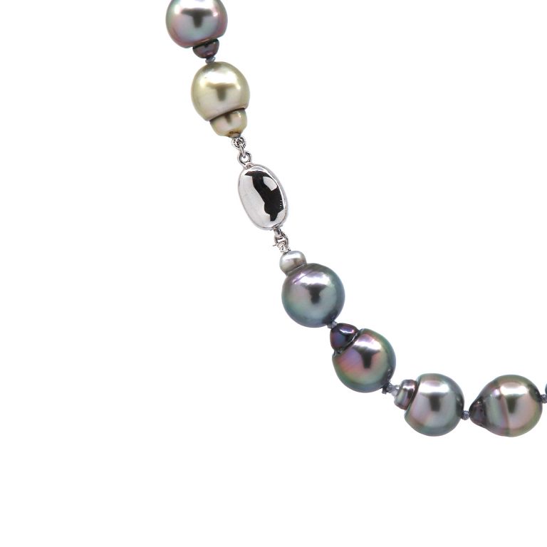 Sterling Silver Tahitian Pearl Necklace