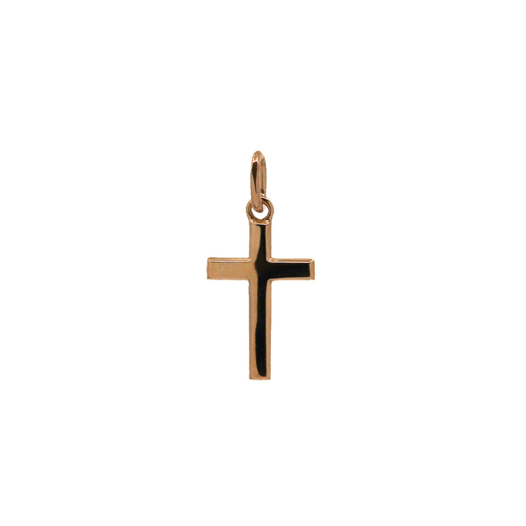 14K Yellow Gold Small Polished Cross Pendant