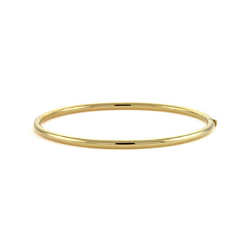 14K Yellow Gold Tube Bangle Bracelet