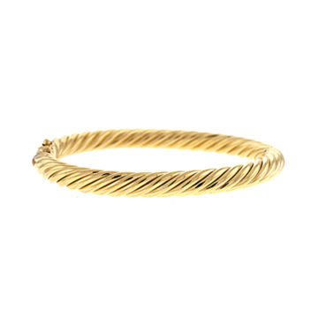 14K Yellow Gold Spiral Bangle Bracelet