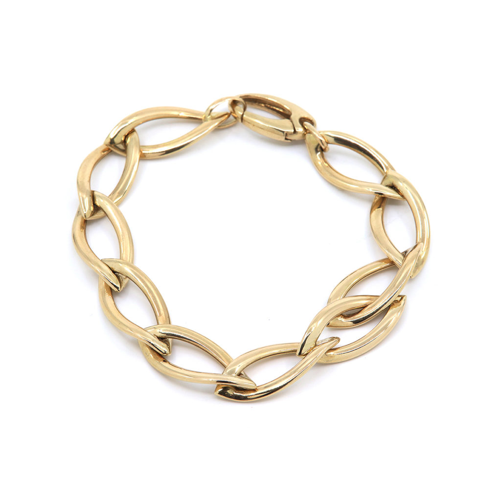 14K Yellow Gold “Naivete” Twist Link Bracelet