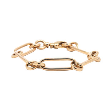18K Yellow Gold Mixed Link Bracelet