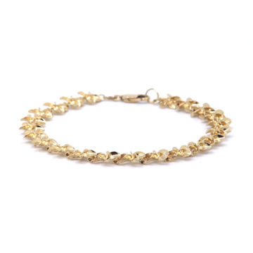 Estate 14K Yellow Gold Plumeria Bracelet