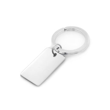 Sterling Silver Rectangle Key Ring